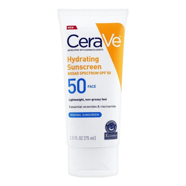 Cerave Hydrating Mineral Sunscreen Spf 50  100 Ml – Cerave Hydrating Sunblock  Broad Spectrum Spf 50