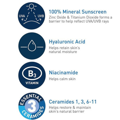 Cerave Hydrating Mineral Sunscreen Spf 50  100 Ml – Cerave Hydrating Sunblock  Broad Spectrum Spf 50