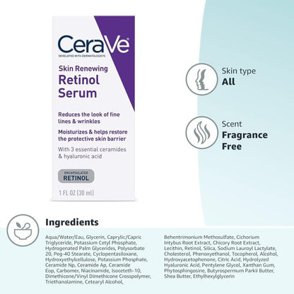 Cerave, Skin Renewing Retinol Serum, (30 Ml)